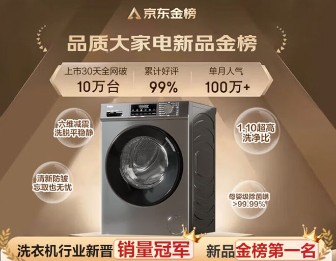 补贴+一级能效+10KG大容量到手价1499元Long8国际平台登录入口双11爆款洗衣机国家(图3)
